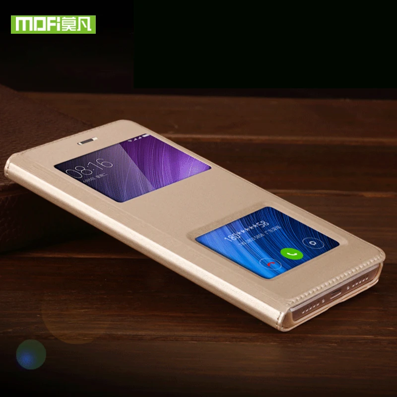 Для ксаоми редми 4X чехол силиконовый Флип кожаный Оригинал MOFI xiaomi Redmi случае 360