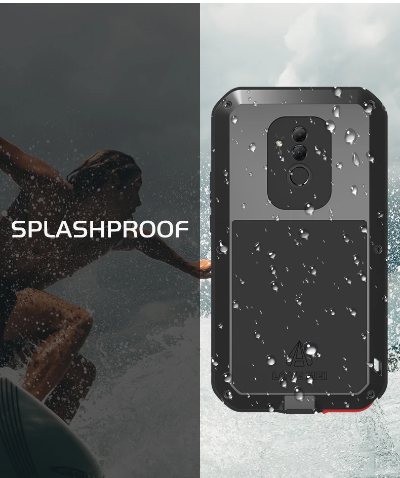 Защитная пленка Gorilla glass в подарок металлический водонепроницаемый чехол LOVE MEI