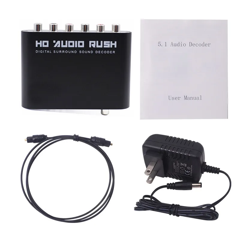 SPDIF коаксиальный к 5 1/2 1 каналу AC3/DTS аудио декодер передача объемного звука Rush для