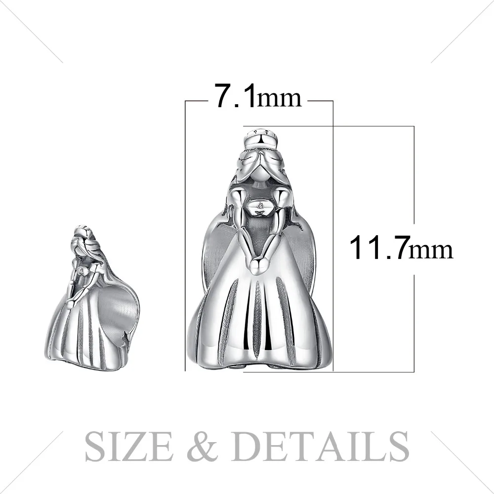 Ювелирный дворец 925 Стерлинговое серебро Счастливая свадьба 3D невестка бусинки подходят для браслетов для женщин Ювелирные изделия как лучшие подарки.