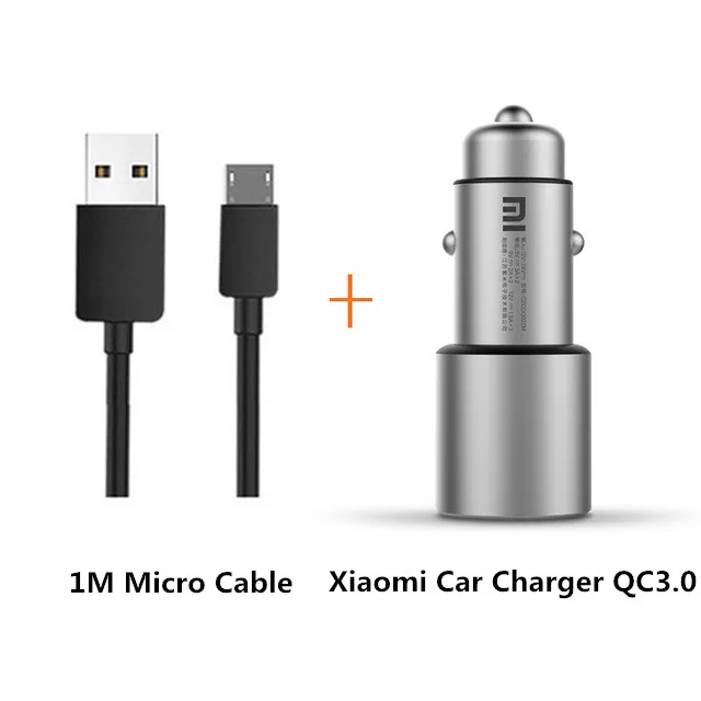 Xiaomi micro cable Крепление для спортивной камеры Xiao mi автомобиля Зарядное устройство QC 3,0 Dual USB быстрое зарядное устройство 5 V/3A 9В/2A mi автомобиля-Зарядное устройство для Android iOS iPhone samsung huawei - Тип штекера: Xiaomi micro cable