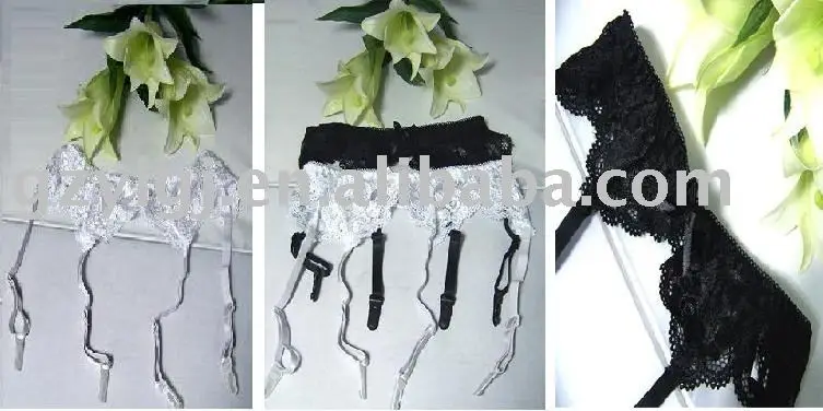 

10pcs / lot sexy Lingerie lace garter belt black white AS04