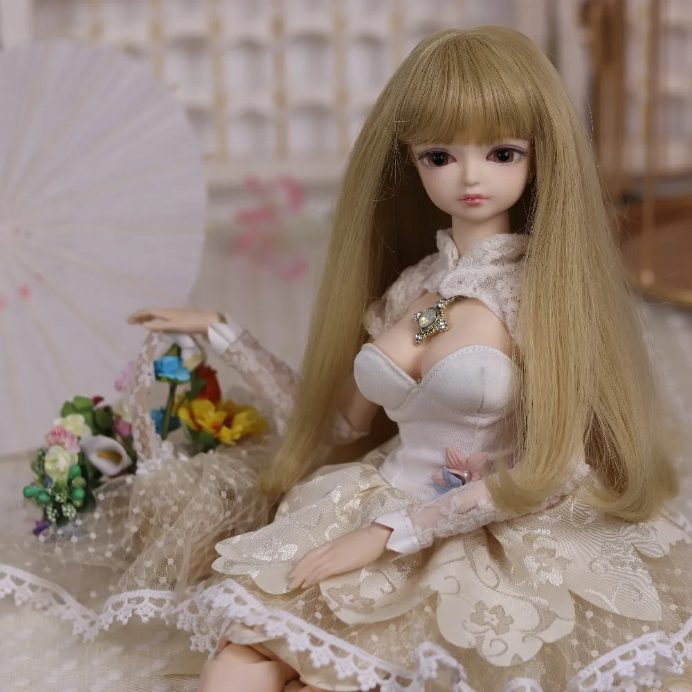 MMGIRL кукла forturn days 1/4 45 см милая девушка с макияжем золотистого цвета длинными