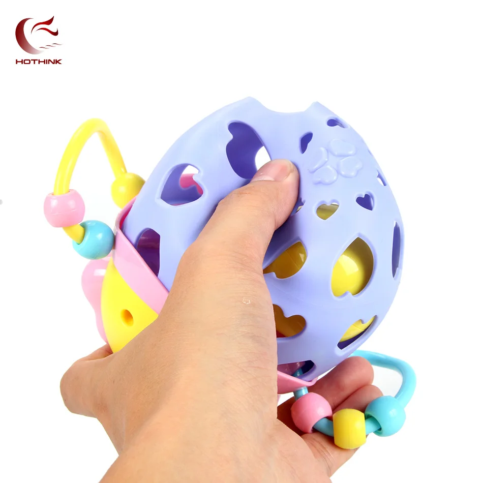 HOTHINK детская погремушка игрушка сенсорный тренировочный мяч пластиковый ручной