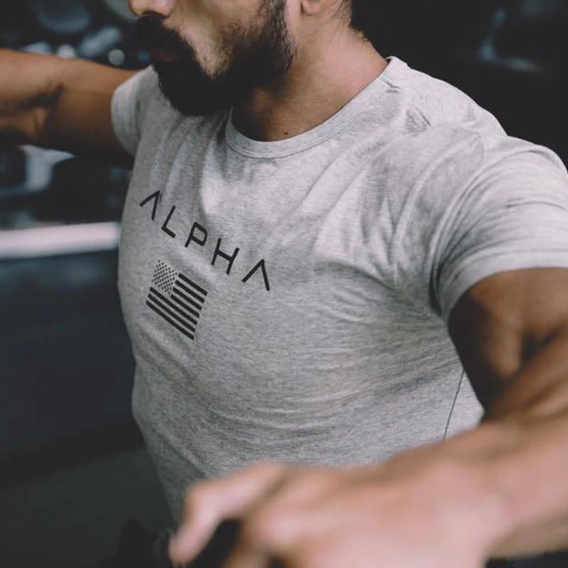CANDOMOM Men Short Sleeve T-Shirt Quick-dry Breathable Sport Bodybuilding Tees Training Running Riding Soft | Спорт и развлечения