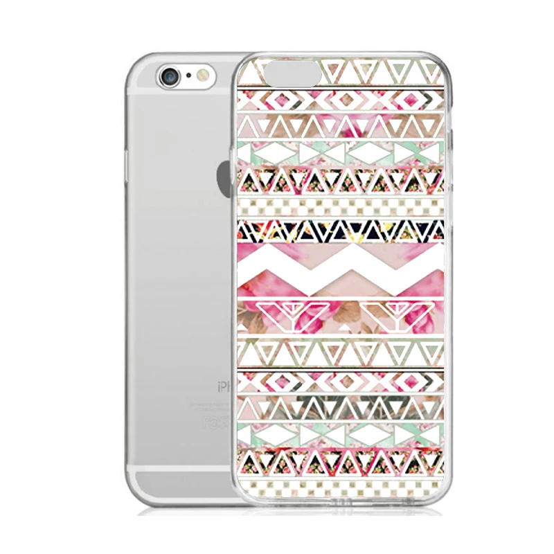 TPU Clear Phone Case For iPhone 6 6s 7 8plus x Coloful Soft Mandala flower Free shipping 4 5se |