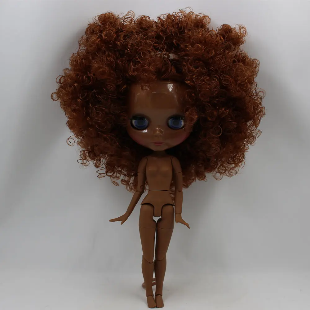 

ICY DBS Blyth doll No.280BLQE965 Brown Curly hair JOINT body Super Black skin 1/6 BJD Neo 30cm