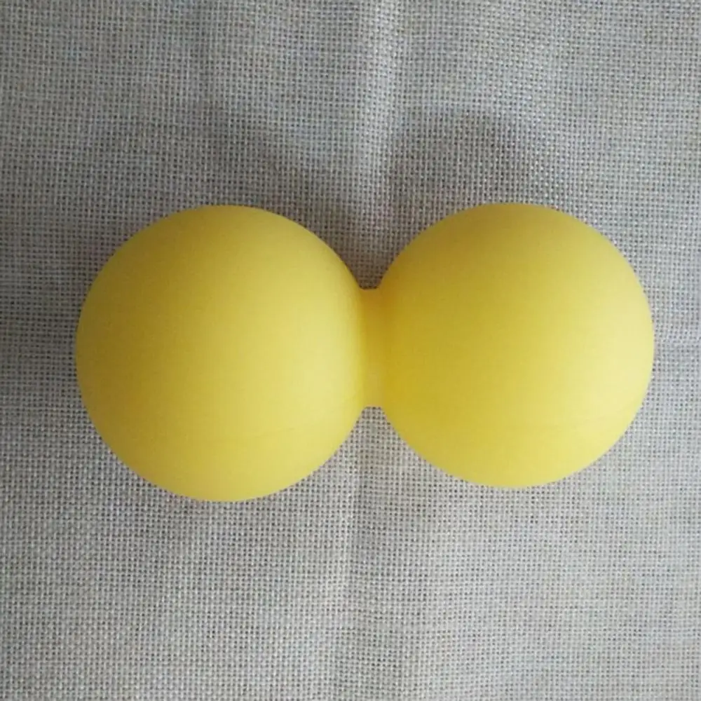 yellow Портативный размер мягкий силиконовый Йога двойной Массажный мяч, фитнес расслабляющий мышцы терапия товары для здоровья уход арахисовое Упражнение мяч - Цвет: yellow