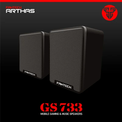 Black FANTECH GS733 проводной мини портативный комбинированный динамик Настольный компьютер сабвуфер мультимедийный динамик - Цвет: Black