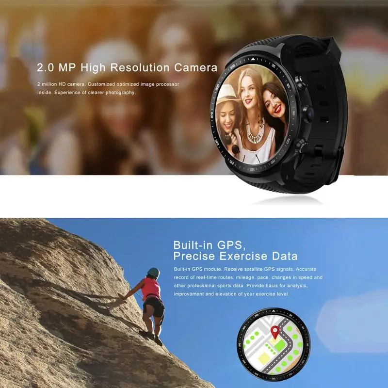 Смарт-часы Zeblaze Thor PRO, 3G, gps, WiFi, 1,53 дюйма, Android 5,1, MTK6580, четыре ядра, 1 ГБ, 16 ГБ, МП, камера, монитор сердечного ритма, Смарт-часы