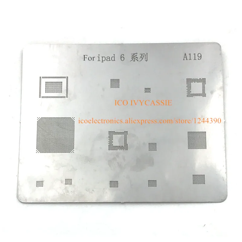Для iPad 6 CPU RAM A8 Wifi IC BGA прямой трафарет нагревательный шаблон реболлинга|bga