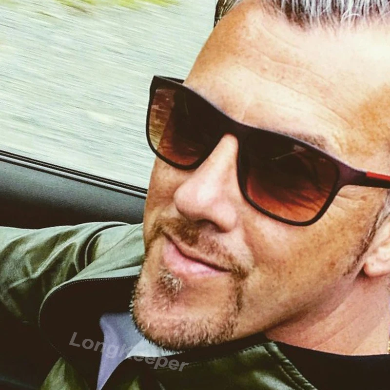 LongKeeper модные солнцезащитные очки Мужские квадратные Брендовые классические