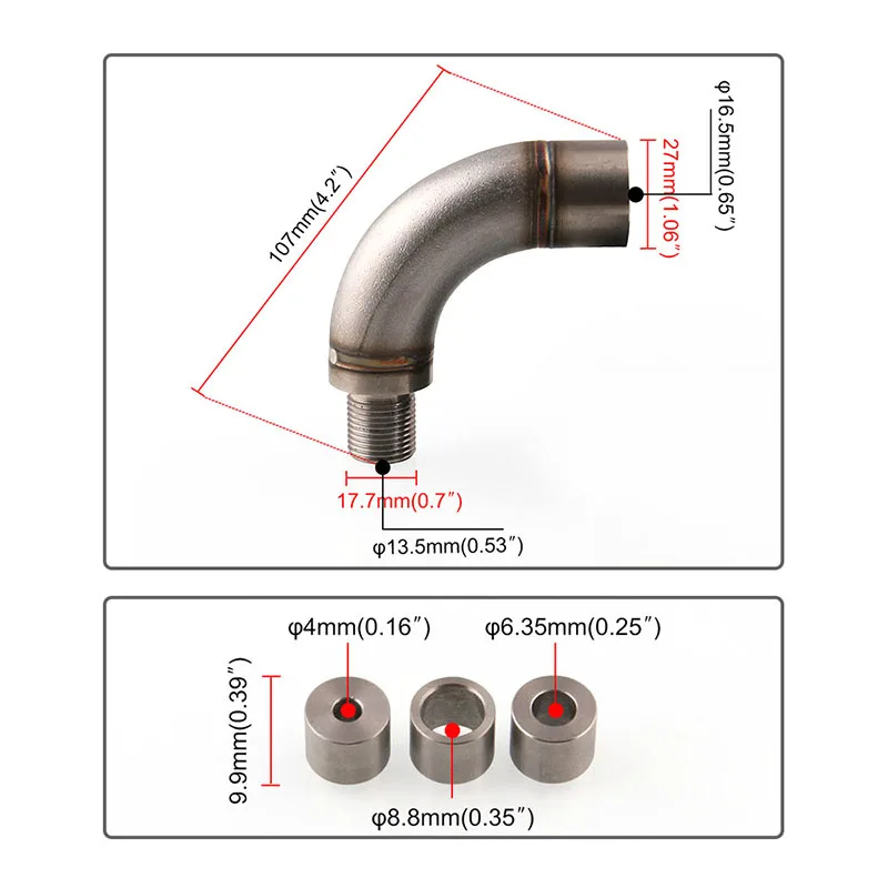 Stainless Steel Multiple types M18x1.5 Lambda O2 Oxygen Sensor Extender Spacer For Decat Hydrogen Brass TP084 | Автомобили и