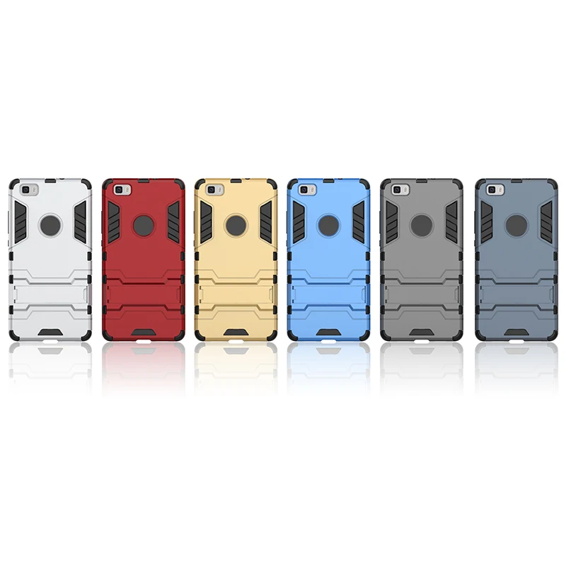 YueTuo luxury original armor case for huawei p8 lite p 8 p8lite 2017 plastic hybrid shockproof phone Hard back cover coque |