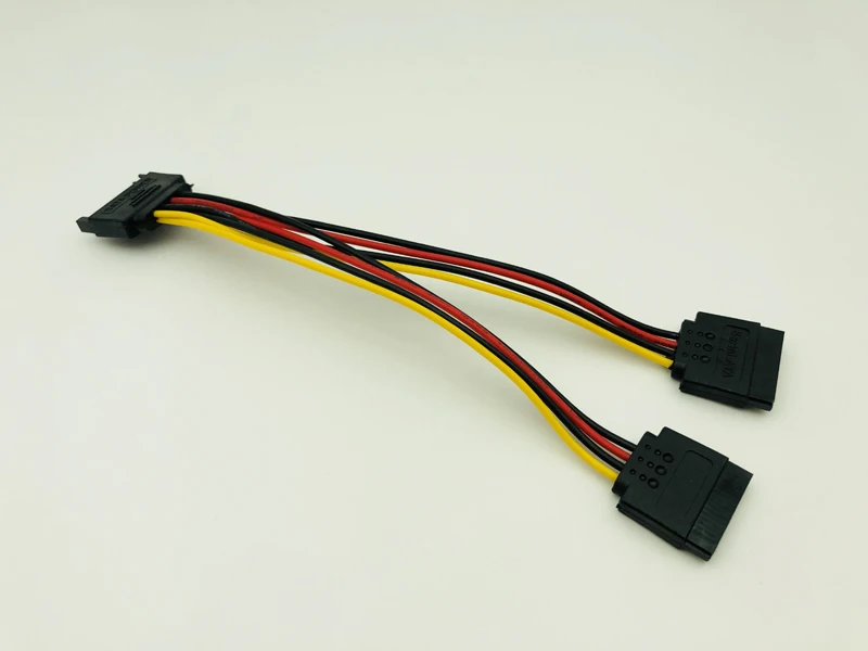 5 шт. 15Pin SATA Male to 2 Female Serial ATAPC компьютерный силовой кабель питания HDD сплиттер