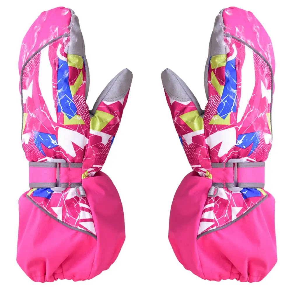 Перчатки для мальчиков и девочек ветрозащитные теплые плотные митенки детские