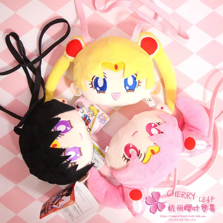 IVYYE 14 см Sailor Moon Fashion аниме, плюшевая сумка на плечо, мягкая сумка с картинкой, Повседневная сумка, мягкие игрушки, сумка для телефона для девочек, новинка