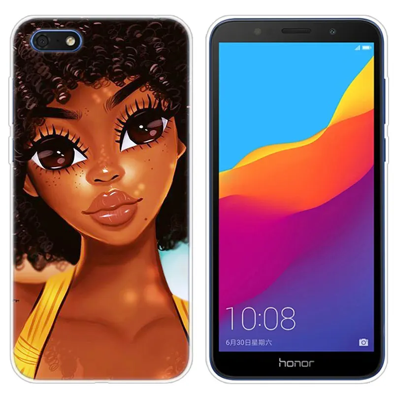 Hot 2bunz Melanin Poppin Aba Silicone Case for Huawei Mate 10 20 Lite Pro Y7 Y9 Prime 2019 Y5 Y6 2018 2017 Cover | Мобильные