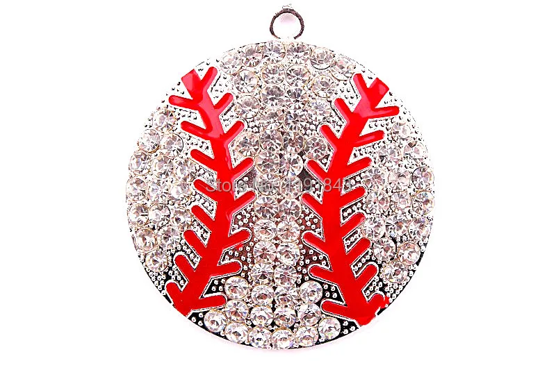 Kwoi Vita 10 шт./лот 40 мм модный крупный кристалл Бейсбол горный хрусталь подвеска