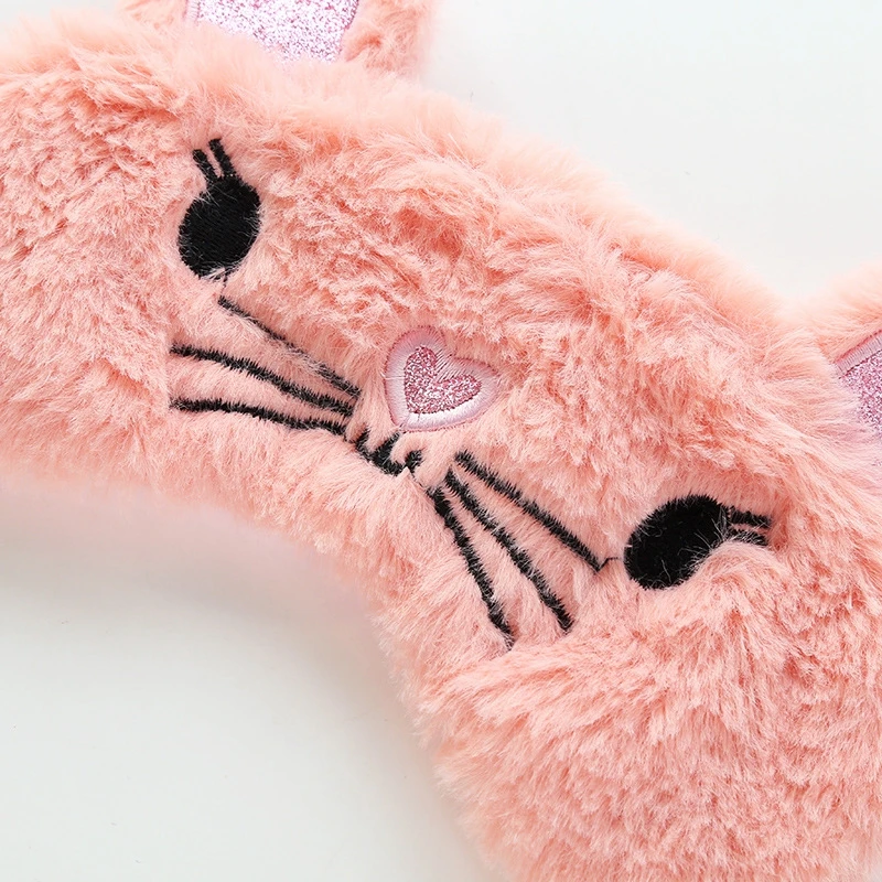 Плюшевая маска для глаз панда животное кошка мягкая маска для глаз Kawaii милая плюшевая маска для глаз подходит для путешествий домашние вечерние плюшевые игрушки для девочек