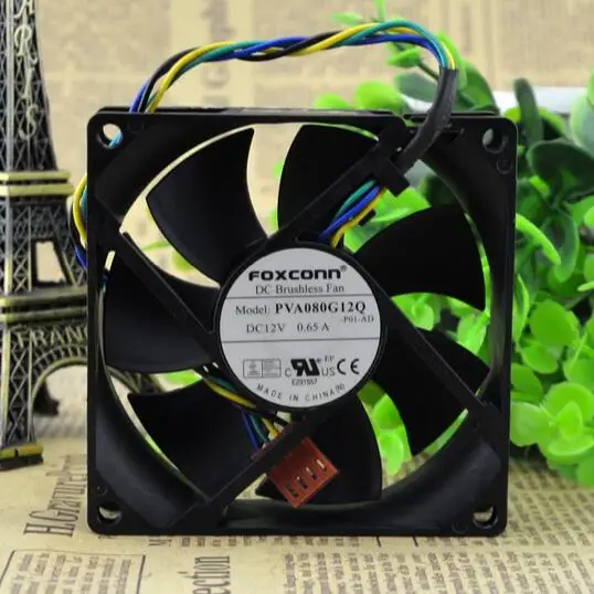 Оптовая продажа: 8 см 80*80*25 12V0.65A PVA080G12Q PWM 4-контактный вентилятор ЦП | Компьютеры и
