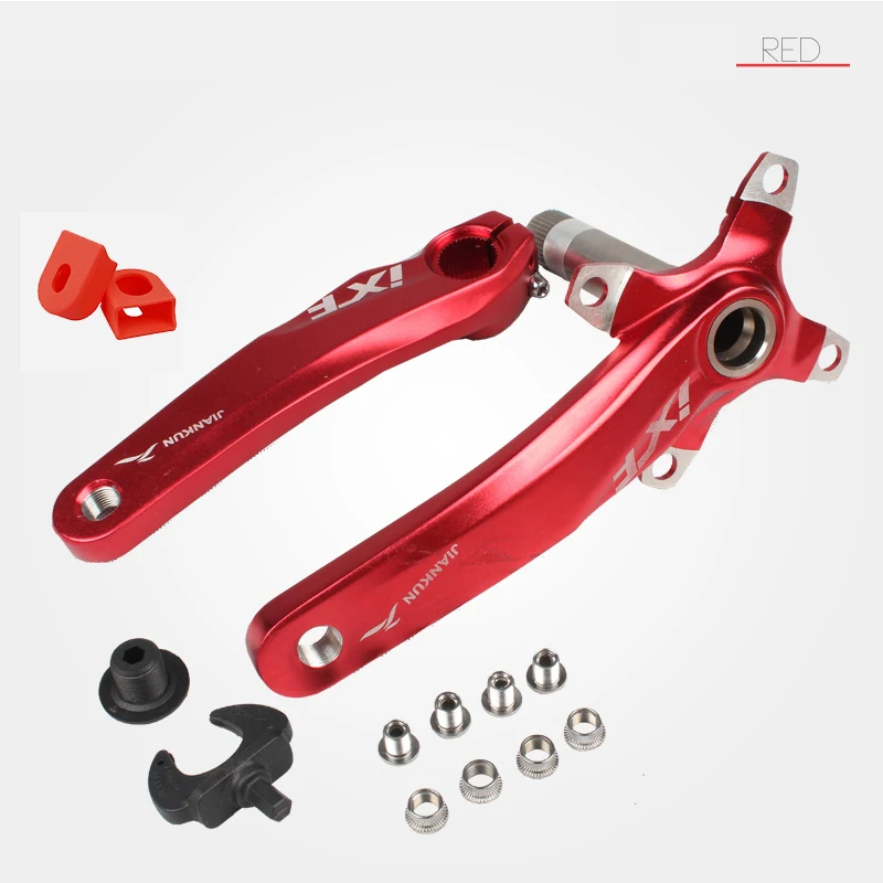 Crank Red IXF 104 BCD CNC Untralight Crank Arm 170 мм MTB/дорожный велосипедный шатун с BB крышка шатуна для велосипеда Аксессуары для велосипеда - Цвет: Crank Red