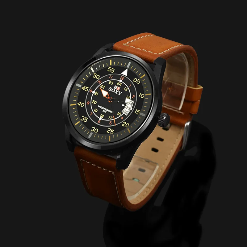 Мужские Роскошные Кварцевые часы Montre Homme модные дизайнерские кварцевые новинка