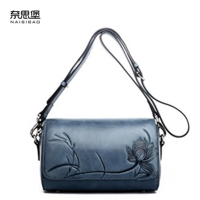 NAISIBAO 2017 осенняя и зимняя сумка мессенджер Маленькая женская из воловьей кожи с