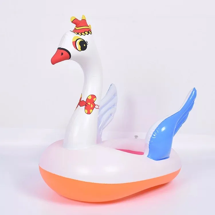 swan Надувной Единорог Фламинго детский поплавок бассейн игрушки для детей розовое золото плавательный круг надувной бассейн поплавок кольцо Дети - Цвет: swan