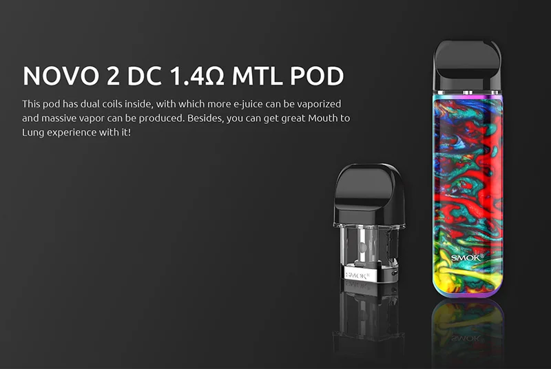 Smok Novo 2 VS Novo vape 800 мАч и 450 мАч батарея сетка 2 мл картридж Pod стартовый комплект 1.0ohm DC MTL электронная сигарета
