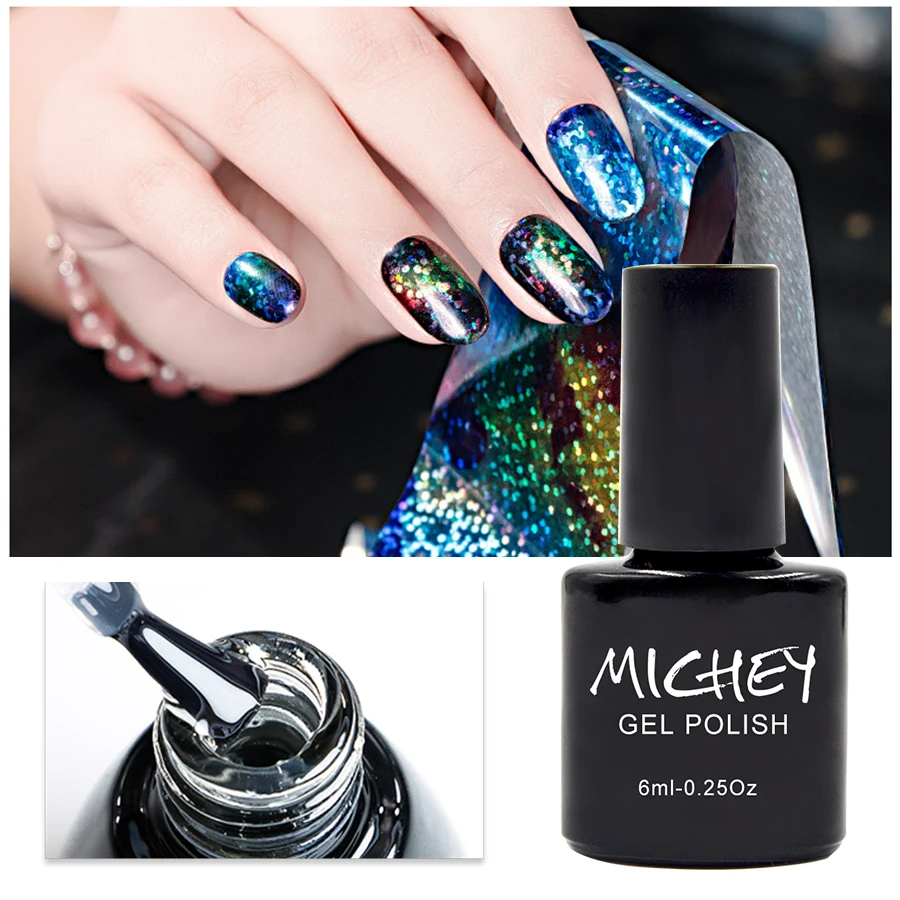 Профессиональный гель лак фольга ногтей Клей здоровый перенос клей УФ-лак для