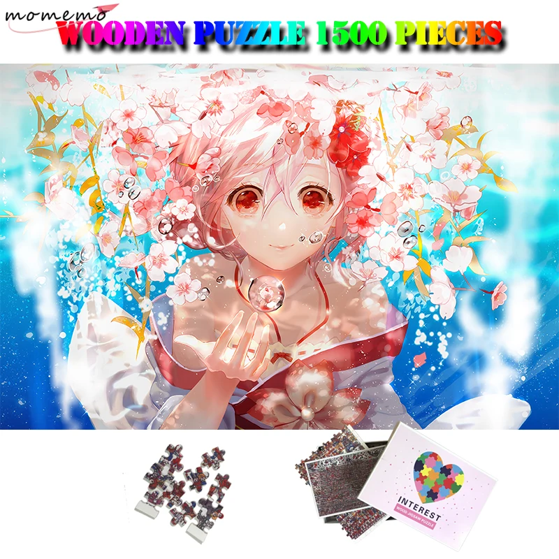 

MOMEMO подводный пазл для девочек 1500 шт. аниме деревянный пазл игрушки Взрослые Дети Подростки 1500 шт. трудные головоломки игрушки
