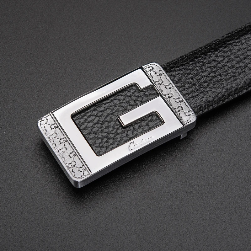 2019 роскошный дизайн из воловьей кожи для мужчин ремни тисненый узор Пряжка