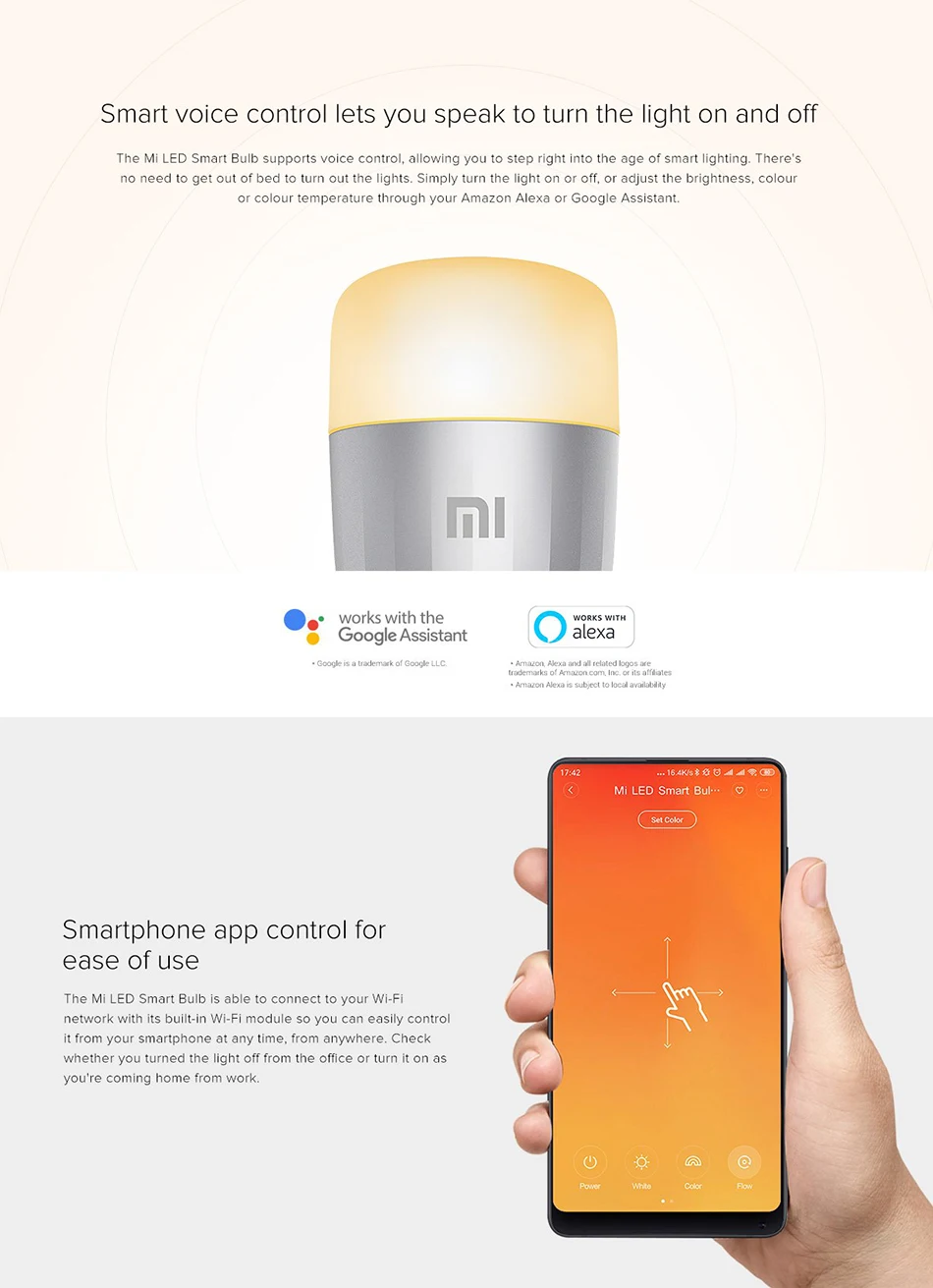 Xiaomi mi светодиодный умный светильник белого цвета 10 Вт 800 люмен mi светильник Xiaomi mi jia mi домашний смартфон WiFi Пульт дистанционного управления