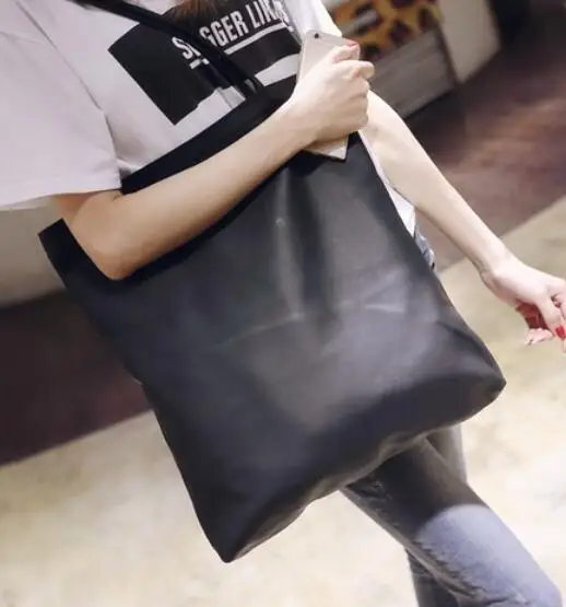 Модельер Женщины Кожаные Сумки Большие Черные Мешки Плеча Дамы Сумка Bolsa Feminina|bolsa