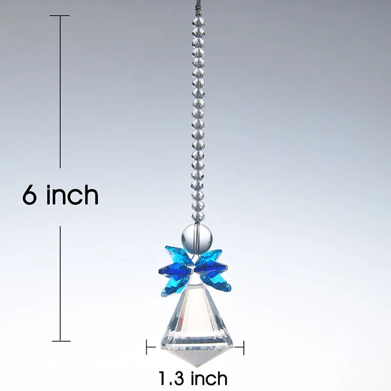 H&ampD Clear Crystal Diamond Shape Home Decor Hanging Prism Suncatcher For Window |