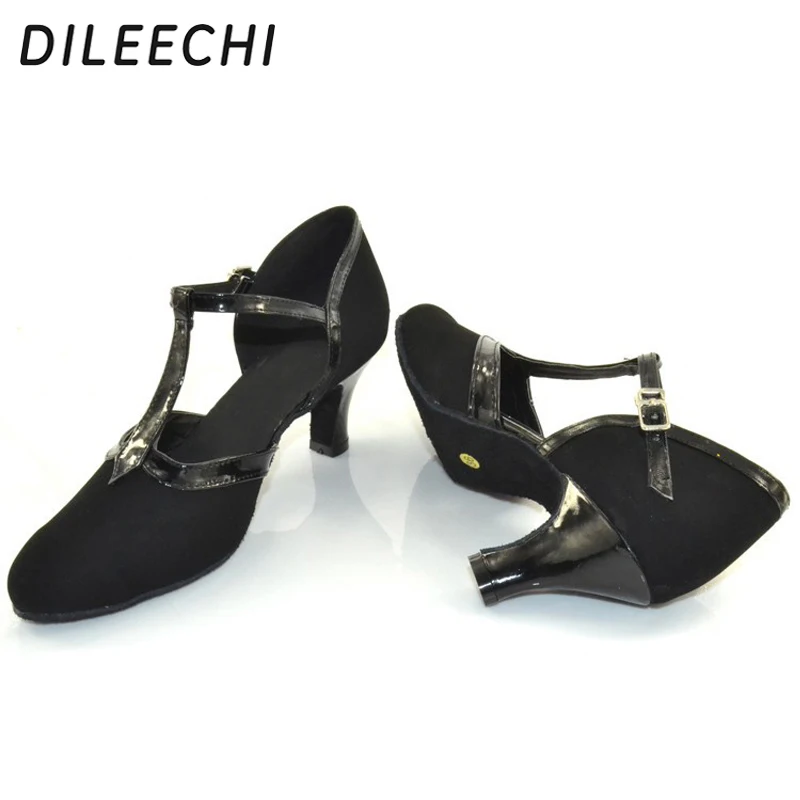 Dileechi Костюмы для латиноамериканских танцев танцевальная обувь женские черные