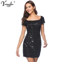 sexy stripe sequin backless dress women beach night club party mini bodycon evening party dress 2022 summer new