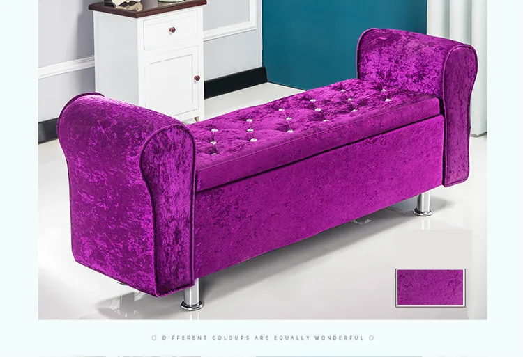 Multifunctional Storage Stool Chair Bedroom Bed End Stool Storage Bench Fabric Shoe Bench Household Sofa Bench Pouf Taburete