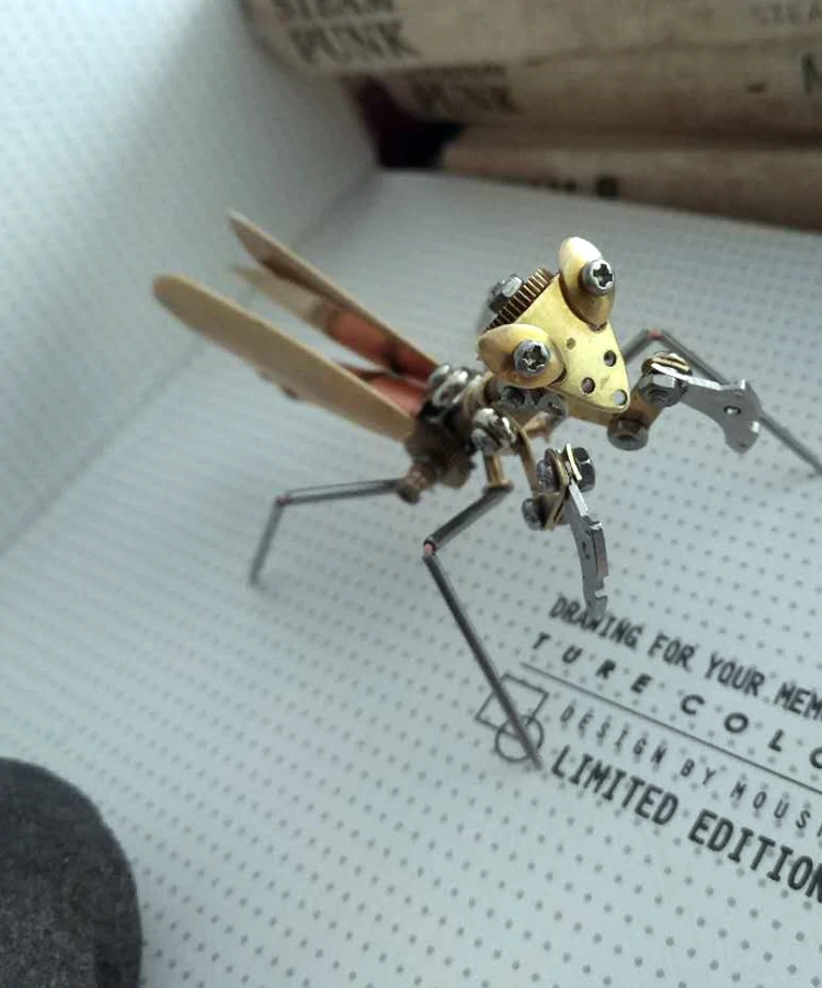 Специальный металлический литье Diy насекомых механический mantis художественная миниатюрная скульптура мебель для помещений поставки демонстрационные игрушки