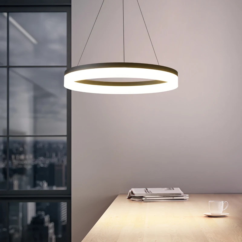 Белый/Черный Современные светодиодные люстры для столовой гостиной lamparas colgantes