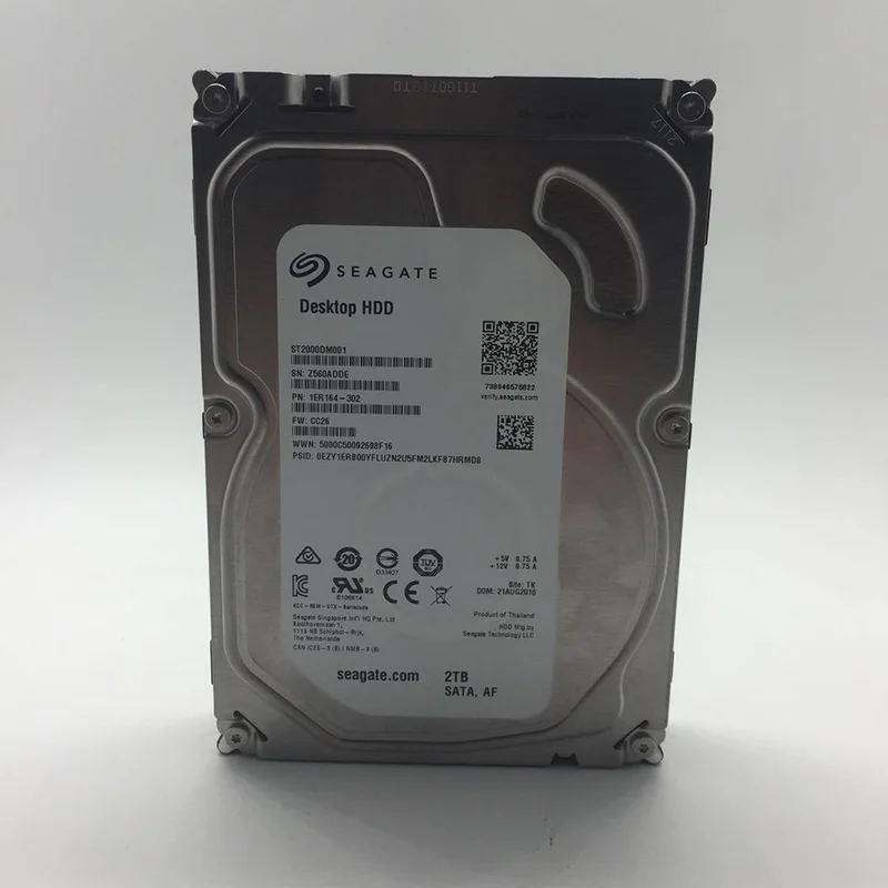 Seagate ST2000DM001 2 ТБ 3 5 дюймов SATA 0 Внутренний жесткий диск 64 МБ Кэш 7200 об./мин.