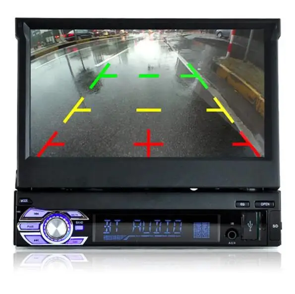 Выдвижной выдвижной сенсорный экран 1 Din 7 дюймов Bluetooth с камерой заднего вида