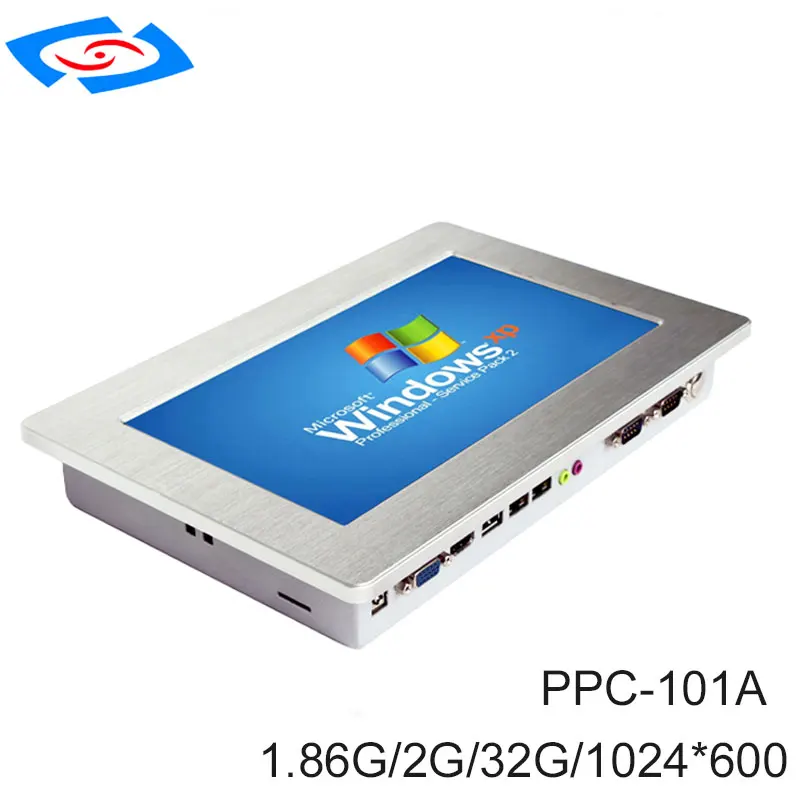 

Rugged 10.1 Inch LED Backlight Fanless Touch Screen Industrial Panel PC With CPU Intel Atom N2800 Dual Core RAM 2G/4G