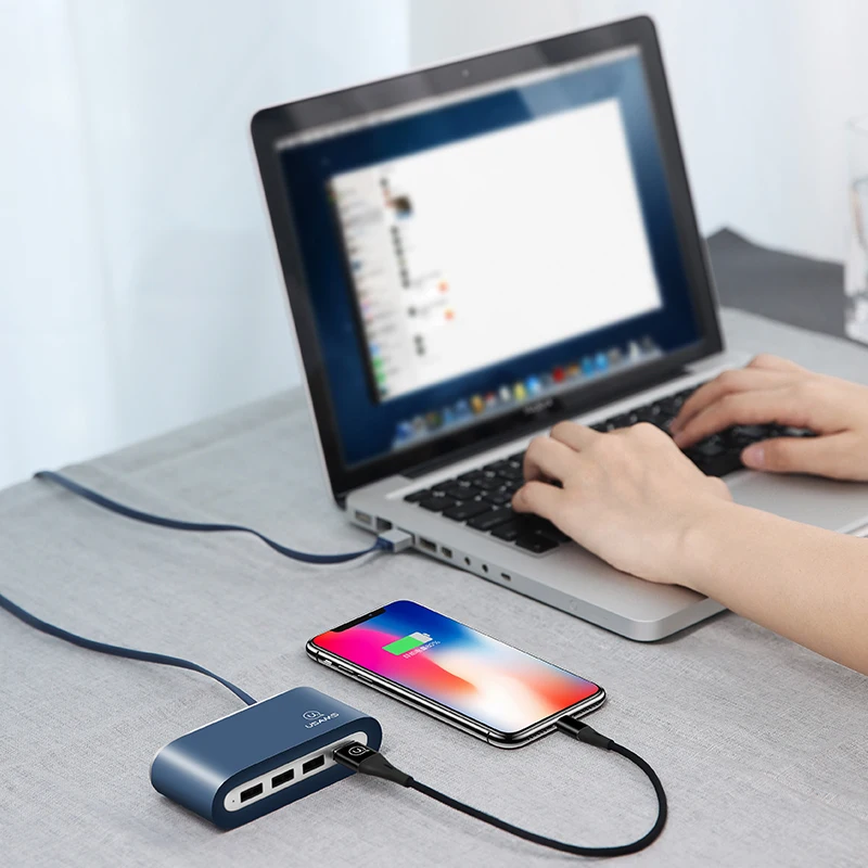 USAMS 4 Порты и разъёмы usb разветвитель высокой Скорость USB2.0 кабеля удлинитель