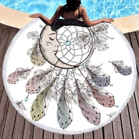 1500mm round large beach towels for adults microfiber dreamcatcher bath towels for travel summer face towels cotton e1