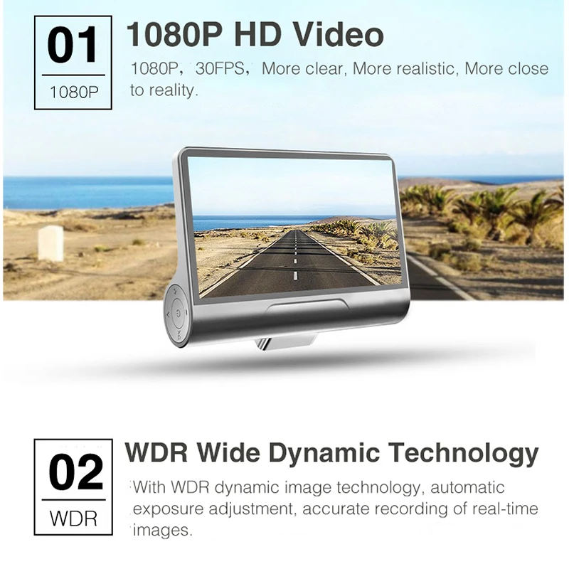 Видеорегистратор автомобильная камера Автомобильный видеорегистратор с двумя