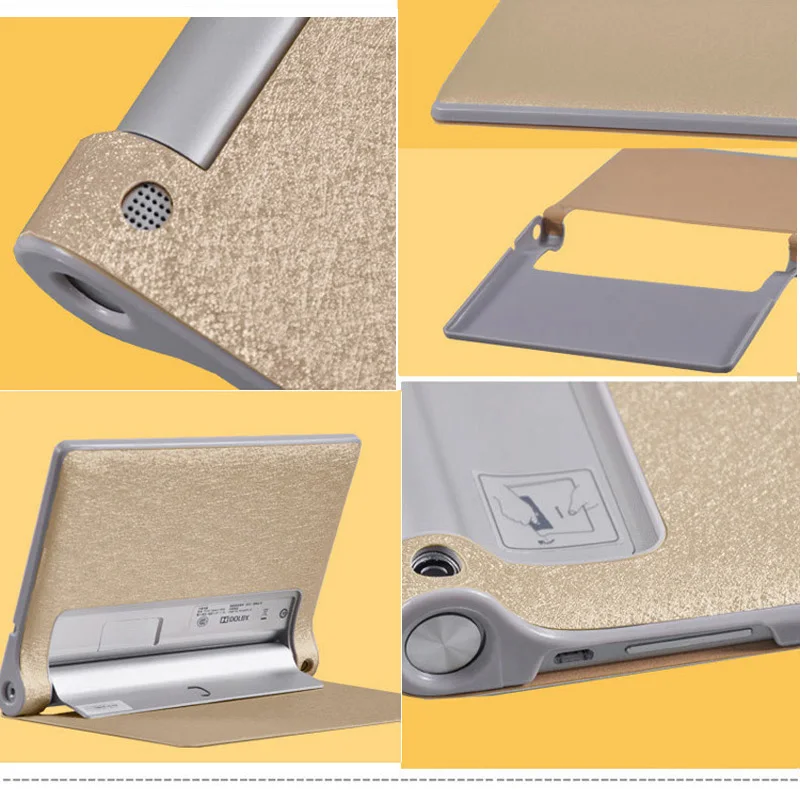 Чехол Slim Silk Flip Stand из ПК+ПУ кожи для планшета Lenovo Yoga Tablet 2-830F Tablet2 830 830F 830L + Плёнка и перо.