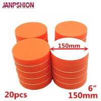 janpshion 20pc 150mm gross polishing buffing pads 6 flat sponge car polisher clean waxing auto paint maintenance care