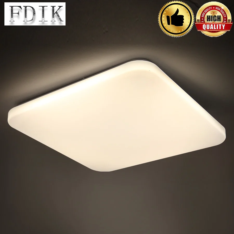 Квадратный 48 Вт светодиодный потолочный светильник переменный ток 220 В три цвета